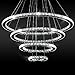 MEEROSEE MD8825-8642MNCW Crystal Modern LED Ceiling Fixtures Pendant Lighting Dining Room Contemporary...