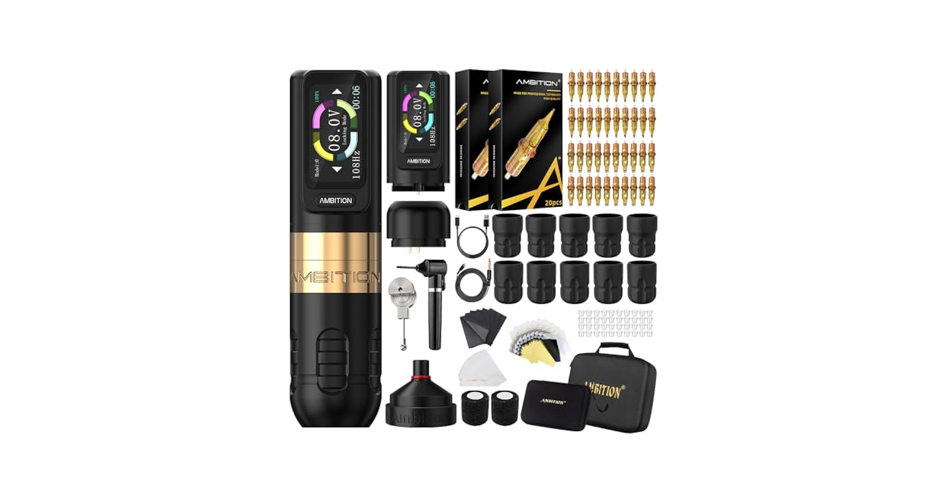 AMBITION Wireless　tattoo machine set　刺青 Ambition Zetton Wireless Tattoo Pen Machine