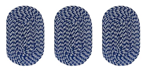 Image of Doormat for Home|Handmade Cotton Doormat | Quick Dry, Washable Door Mat for Home, Bathroom & Bedroom (33X53 CM)(Blue-3)