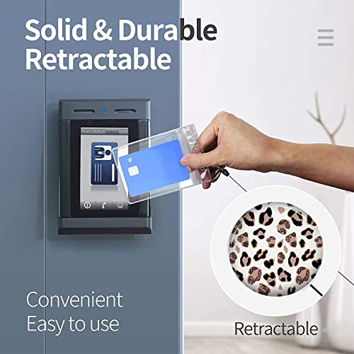 Jupswan ZJK-0219-68 Badge Reels Holder Retractable With Id Clip For Nurse Name Tag Card Cute Cool Leopard Cheetah Animal Skin Print Nursing Doctor Teacher Student Medical Work Office Alligator Clip thumb #3