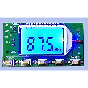 FM Transmitter Module, PLL 87-108 MHz Stereo Digital Wireless Microphone Board with LCD display