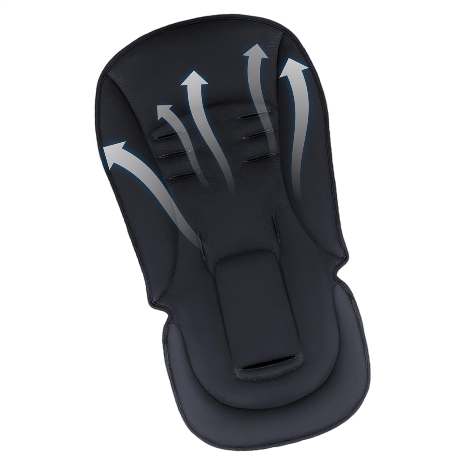 qokeeu Pushchair Cushion Soft, Breathable, Height Adjustable
