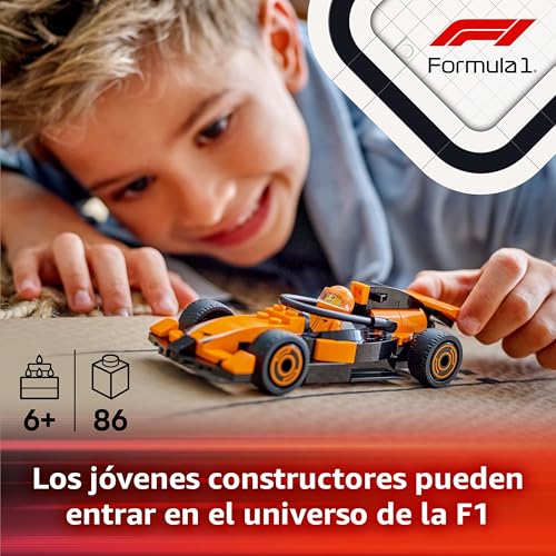 Miniatura 2 de LEGO City Piloto de F1 con Coche McLaren, Juguete de Construcción con Mini Vehículo de Fórmula 1 y Minifigura para Juegos de Carreras, Regalo de Cumpleaños para Niños y Niñas de 6 Años o Más 60442