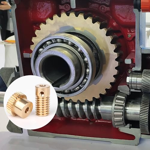 Mxfans M3180801068 30 T Brass Gear Wheel & 4Mm Hole Dia Shaft Set 0.5 Pattern Die 1:30 Repairing Replacement Shaft Kits thumb #5