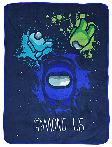 Image of Among Us Space Toss Throw Blanket - Measures 46 x 60 inches, Kids Bedding - Fade Resistant Super Soft Fleece (Official Among Us Product)