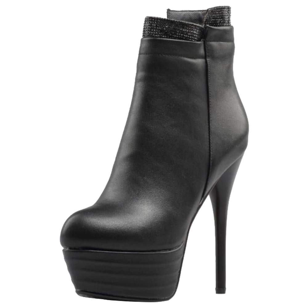 Onewus Mujer Botas de caña corta con tacón de aguja