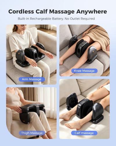 Image of EaseZen Calf and Foot Massager with Heat, 2 in 1 Detachable for Neuropathy