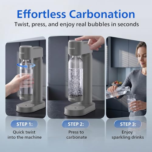 Philips Sparkling Water Maker & Soda Streaming Machine, ADD4901GROQ/37 - image 4