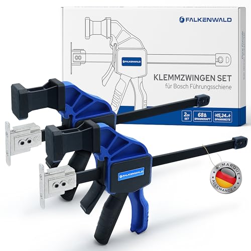 Falkenwald® Jeu de 2 Serre Joints à Libération Rapide pour bosch - Largeur de Serrage 150 mm et...