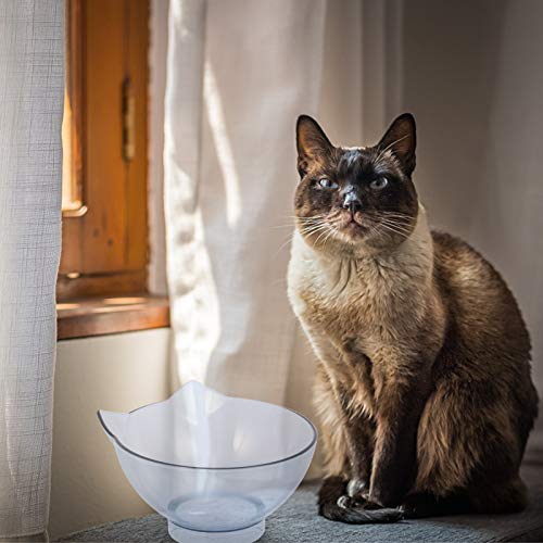 Protetor de pescoço de pés altos para gatos de estimação e tigela de alimentação anti-giro (tigela d