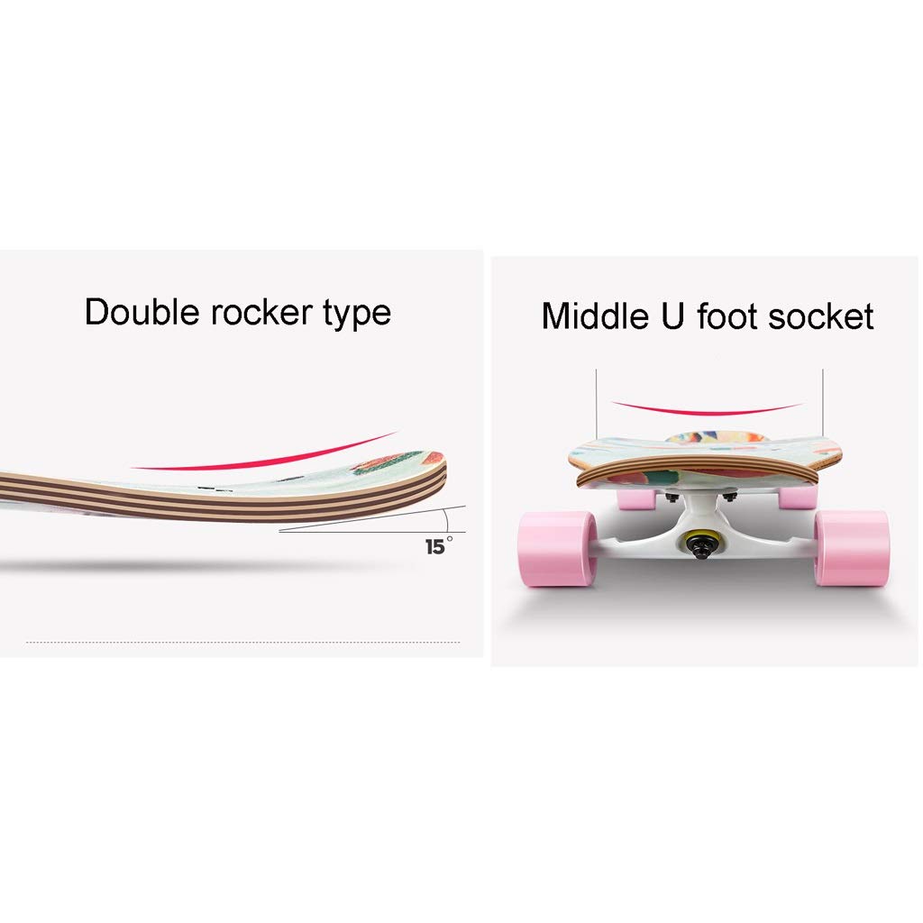 TXTC Skateboards Standard Complète Skateboards- PU Roues ABEC-11 for Les Débutants Entrées Enfants Garçons Filles Jeunesse Cruiser Maple Pro Skate Board, Longboard Skateboard