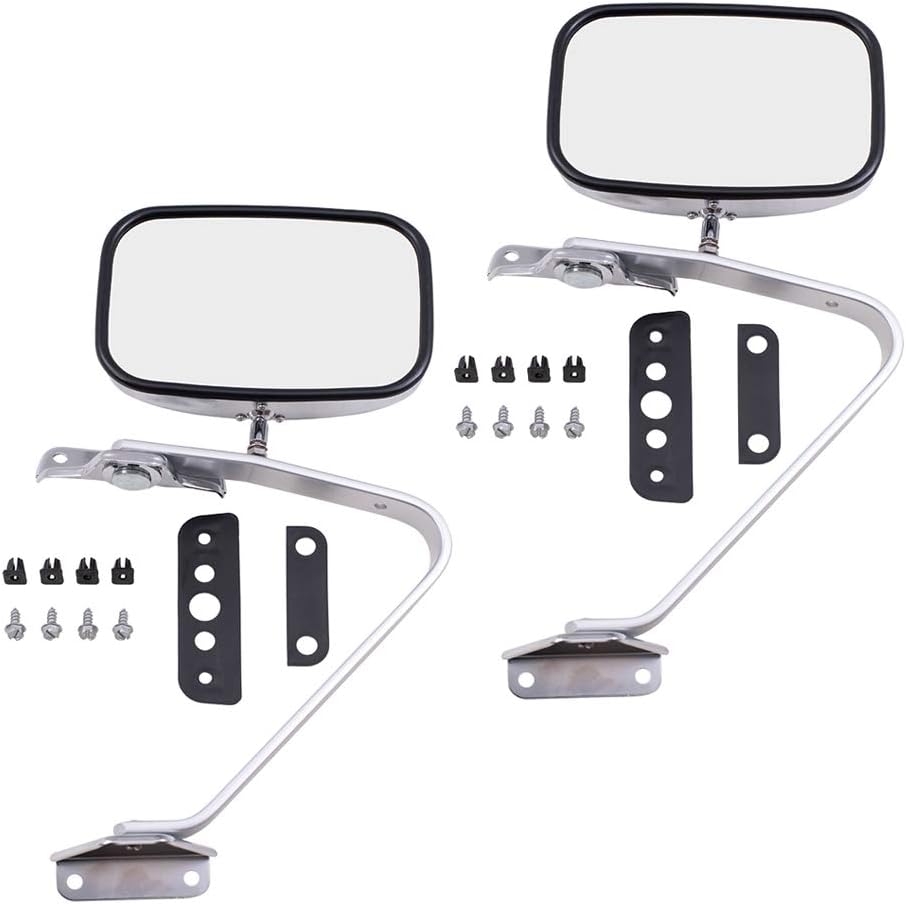 Manual Mirror for 1980-1996 Bronco 5X8 Swing Lock L=R Metal Housing For Mirrors Upper for 1980-1983 F-100 for 1980-1997 F-150 for 1980-1997 F-250 E5TZ17696A FO1320102