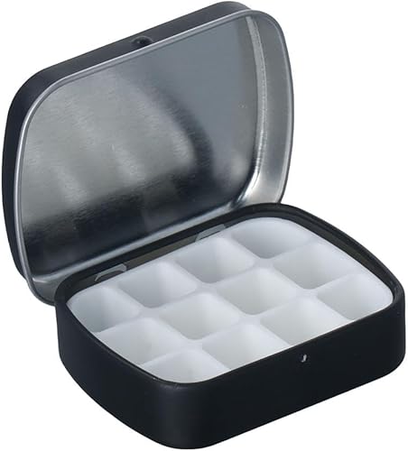 12 Wells Paleta vacía de acuarela, paleta de pintura portátil, limpiador de pinceles de pintura, bandeja de pintura