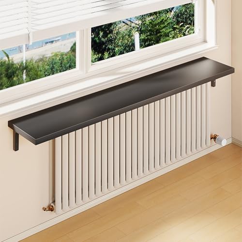 GMBAYUE Balda Radiador for Radiador, Cubreradiador Decorativas, Estante Flotante de Madera, Librería Rústica Profunda, Estantería Que Ahorra Espacio for Dormitorio o Sala de Estar(30x100cm/12x39in)