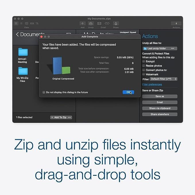 Corel WinZip Mac Pro 10, Encriptación y compresión, Descarga digital