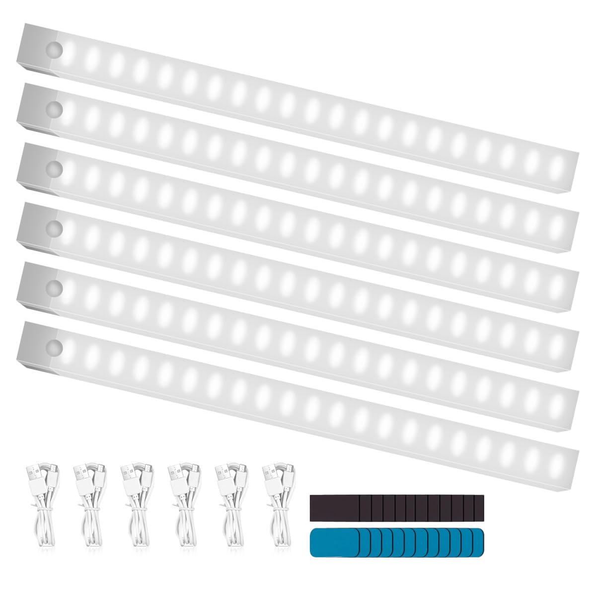 Luz LED con Sensor de Movimiento 6Pzs Lámpara Debajo de Armario Automático
