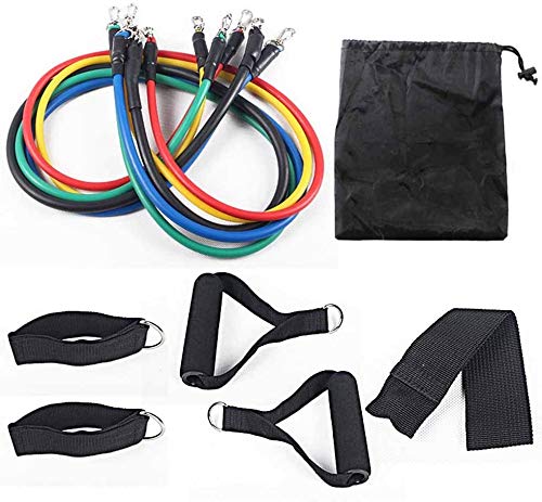 CXDTBH 11 PCS/セットラテックス抵抗バンドトレーニングエクササイズ Amazon.co.jp: 11点セット トレーニングチューブ フィットネス