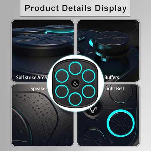 Boxmaschine mit Musik Boxtrainer mit Bluetooth, Wandmontiertes Box Maschine mit Boxhandschuhen, Music Boxing Machine hat 9 Modi und 9 Geschwindigkeiten Einstellbar, Geschenk für Erwachsene und Kinder