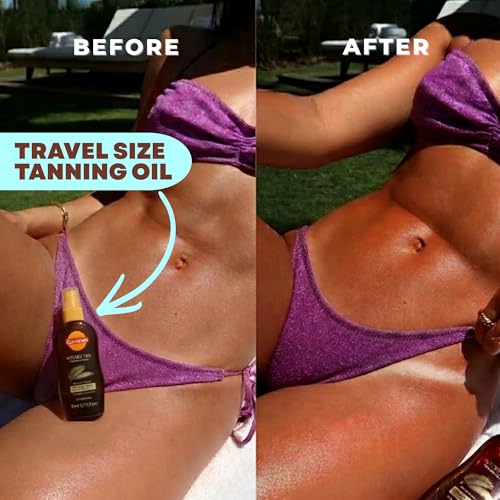 Image of Carroten Intensive Tanning Oil Spray | Travel Size Browning Tan Accelerator | Carrot & Coconut Oils with Vitamin A & E for Silky Hydration | Water Resistant | TSA Approved | Made in Greece | 2.3 oz