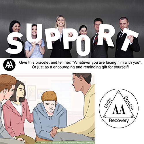 TIIMG Sobriety Gift Addiction Recovery Gift Recovery NA Gift AA Alcoholics Anonymous Birthday Gift Sober Beaded Bracelet New Beginnings Gift4