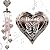 Nowpis Outdoor Heart-Shaped Wind Chimes, Romantic Valentine's Day Decor with 4 Heart Pendants and Bells, Valentines Day Gifts, Decorative Copper Windchimes, Unique Gifts for Her, Mom, Grandma