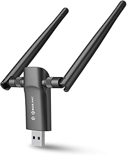 WiFi Adapter for Desktop PC 1200Mbps - Nineplus USB WiFi Adapter for PC 5G and 2.4G USB 3.0 WiFi Antenna for PC Windows 11,10, 7 Wireless Adapter for Desktop Computer Network Adapter PC WiFi Adapter