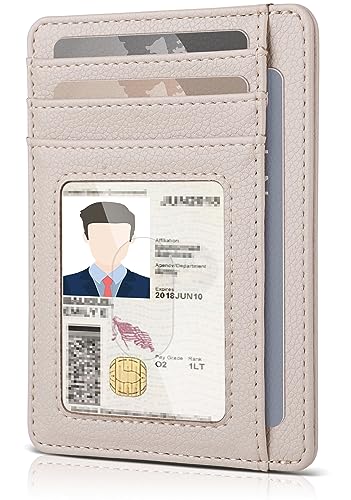 Image of Teskyer Slim Minimalist Wallet for Men, RFID Front Pocket Card Holder | Ultra Slim Front Pocket Design, 8 Card Slots, RFID Protection, Smooth Faux Leather for Everyday Carry