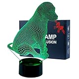 Unitake 3D Animal Illusion Kids Night Lamp for Bedroom Girls Boys Dog