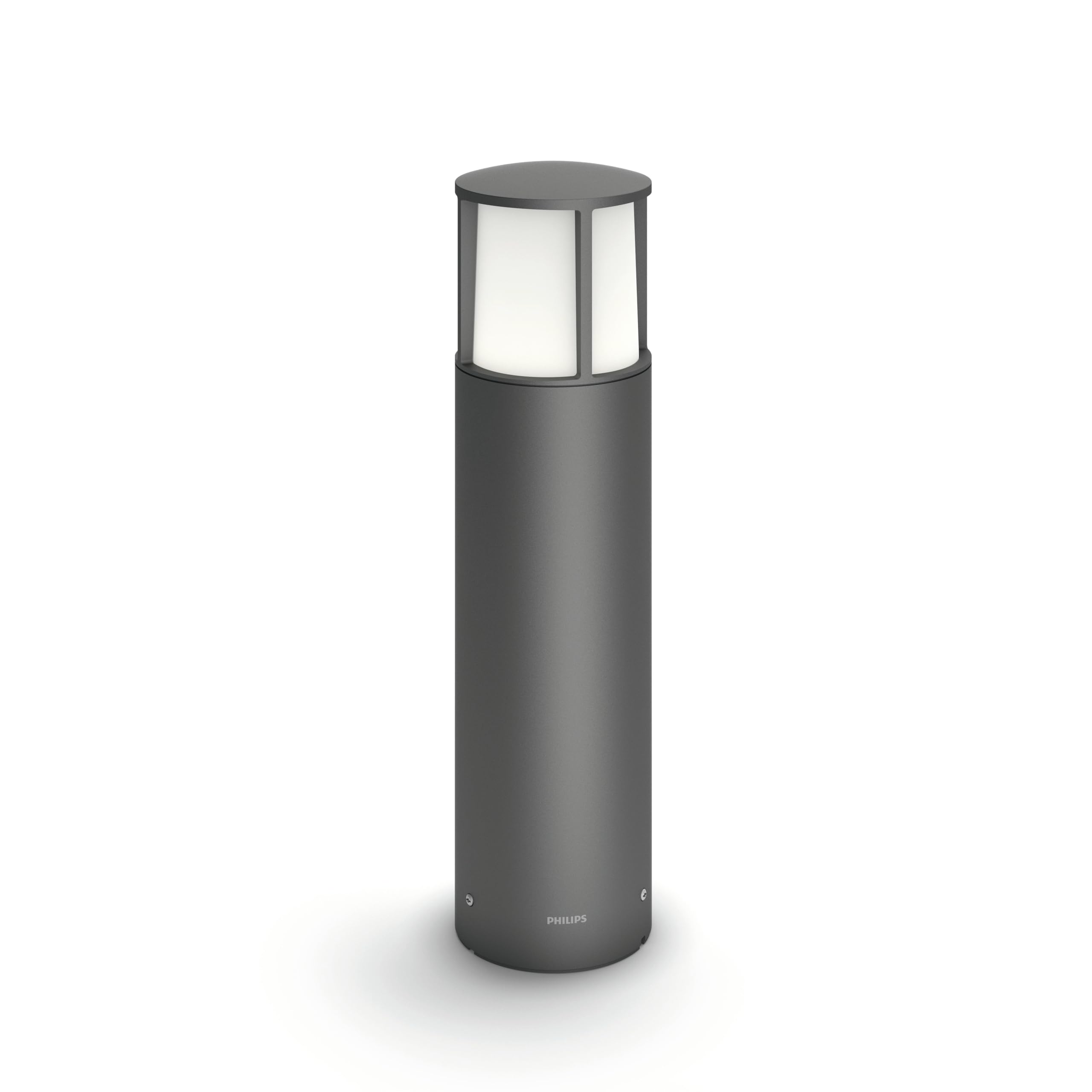 Philips myGarden Stock - Poste, iluminación exterior, aluminio, luz blanca cálida, 10,4 x 10,4 x 40 mm, 11,1 x 11,1 x 42,1 mm, color antracita