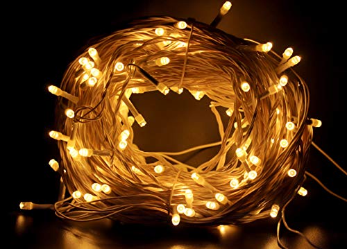 Image of MPROW 11 Meter 40 LED Decorative Golden Still Led String Light | 36 Feet Single Colour Diwali Still Led Ladi String Light for Home Decor, Christmas, Diwali and Festive Decoration (Warm White)