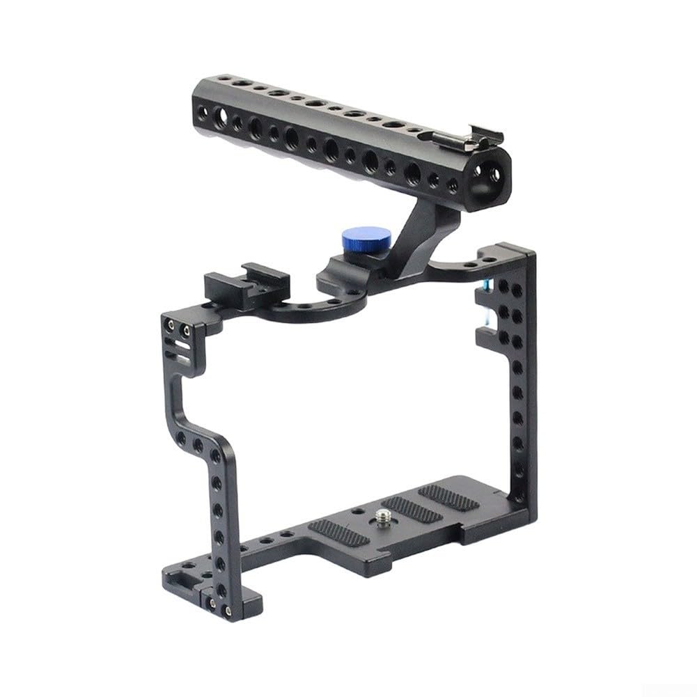 FACAIIO Gabbia leggera e robusta per DSLR GH5/GH5S, telaio protettivo antiurto con impugnatura superiore ergonomica per viaggi con angolo basso