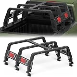 Truck Bed Rack for Toyota Tacoma 2005-2025 & Tundra 2014-2025, 22.5' Overland Bed Rack with Adjustable Width, Heavy Duty Steel Truck Rack System, 1000 lbs Load, No Drill Bed Rail Mount