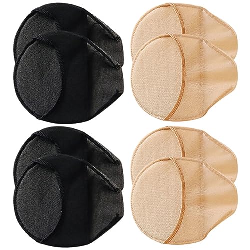 IWOWHERO Washable Half Palm Socks Forefoot Pads Summer Women's Compact Toe Socks 4 Pairs Pack