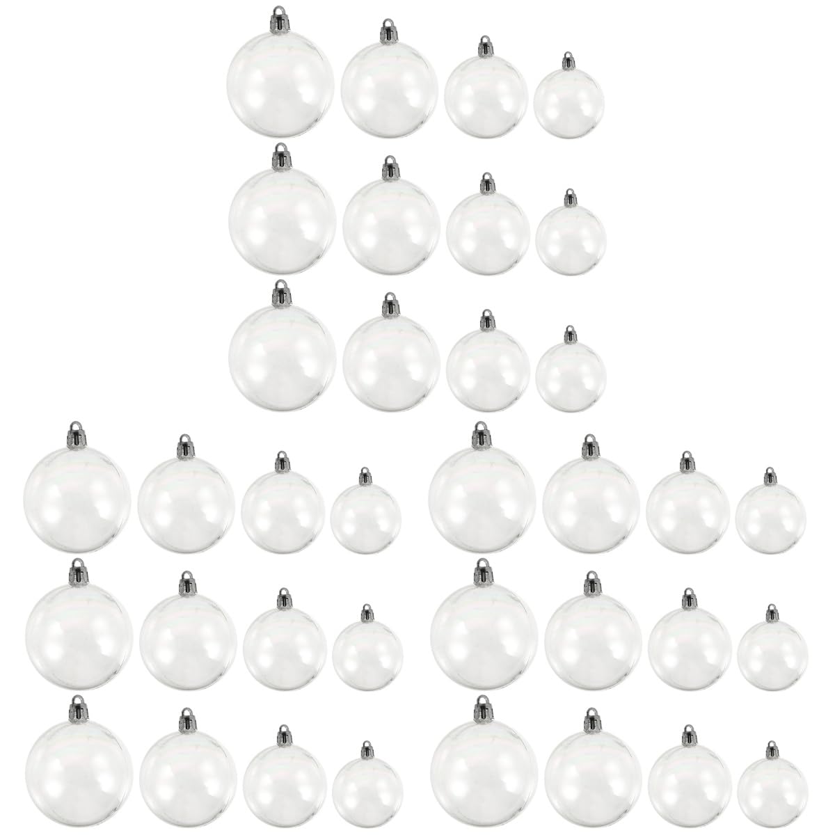 Veemoon 60piezas Bolas De Navidad Colgantes De Plástico De Adornos Decorativos para Árbol Fiestas y Bodas Variedad De Ligero y Resistente para Uso Interior y Exterior