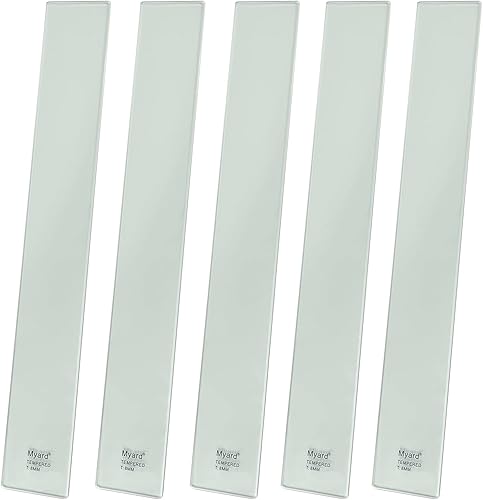 Scenic Frontier Balaustres de vidrio transparente templado para terraza, patio, valla, barandilla de madera o aluminio (longitud 26 pulgadas,