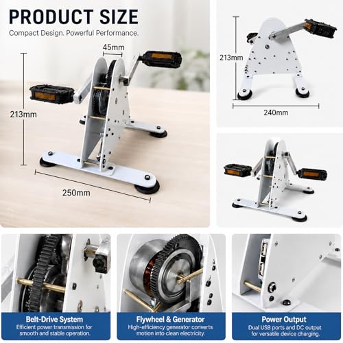 Générateur à pédale double charge rapide USB sortie DC 1-35V