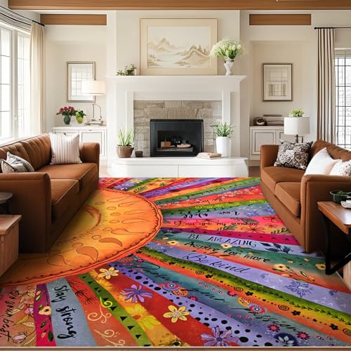 Likiyol Sun Area Rug 8x10 Rugs for Living Room, Non