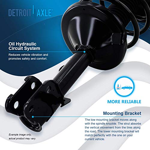 Image of Detroit Axle - Front 10pc Struts Kit for 02-04 Honda Odyssey, 2 Sway Bars 4 Tie Rods 2 Lower Ball Joints 2 Struts w /Coil Spring 2002 2003 2004 Replacement Suspension