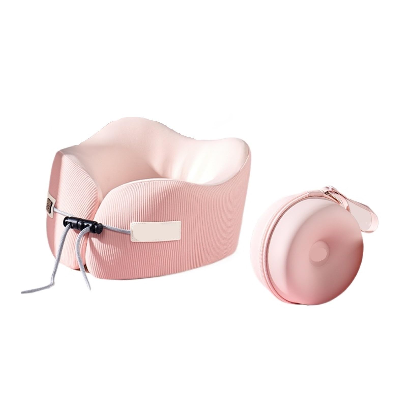 Reisekissen Nackenkissen Flugzeug Verstellbares Nackenkissen for Büro-Nickerchen Und Unterwegs Reiseutensilien(Pink)