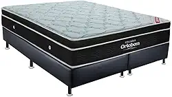 Conjunto Cama Box Cori com Colchão Queen Molas Ensacadas Elegant (28x158x198) Preto