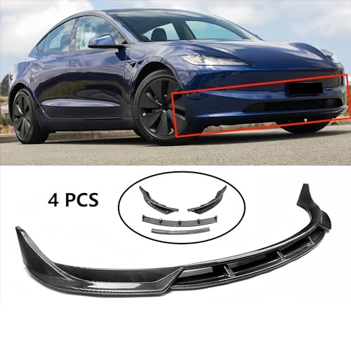 Diffuseur avant Tesla Model 3 look carbone idéal pour vos trajets