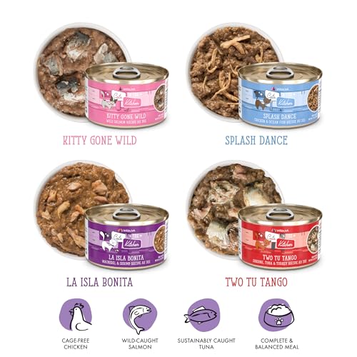 Image of Weruva Cats in The Kitchen, The Coolsville Catch! Variety Pack, 3.2oz Can (Pack of 12)