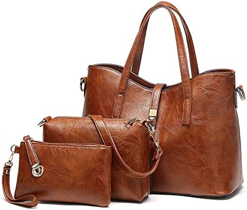 YNIQUE Borsa a mano Donna, Borsetta Borse a Tracolla Spalla PU Pelle, Borse Tote Donna per Shopping, Partito, Tempo libero & lavoro 2 pezzi Set