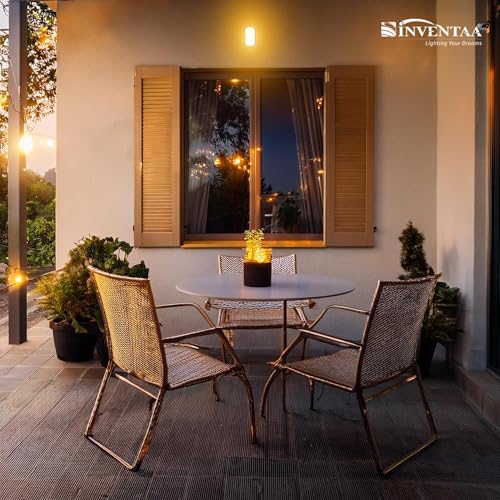 Image of INVENTAA ORA Outdoor Wall Lights Waterproof LED (2 Pack) for Balcony, Terrace | Bulkhead Lamp Holder (Natural White)