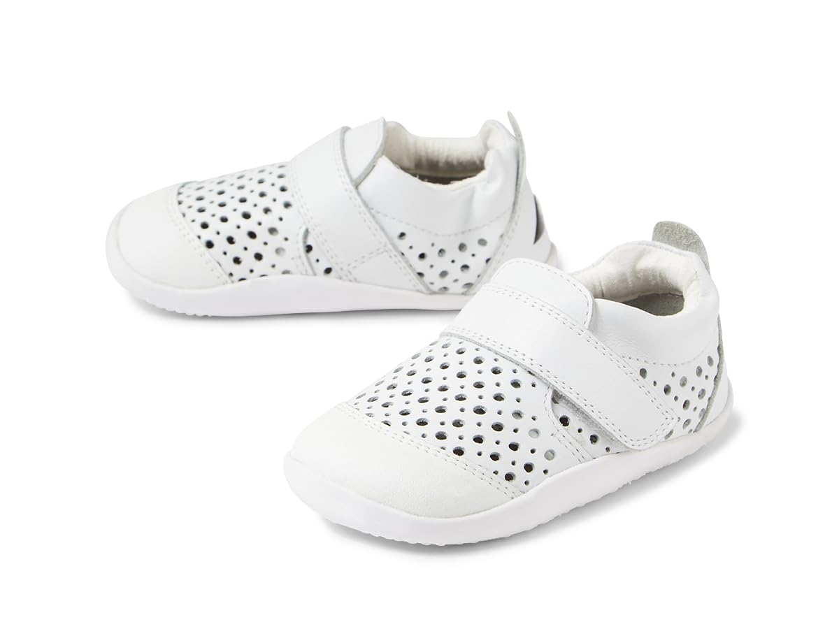 Xplorer Go Punch Calzature Amiche dei Bambini per i Primi Passi del Bambino (White, Sistema Taglie Calzature EU, Bimbo (0-5 Anni), Numero, Media, 19)