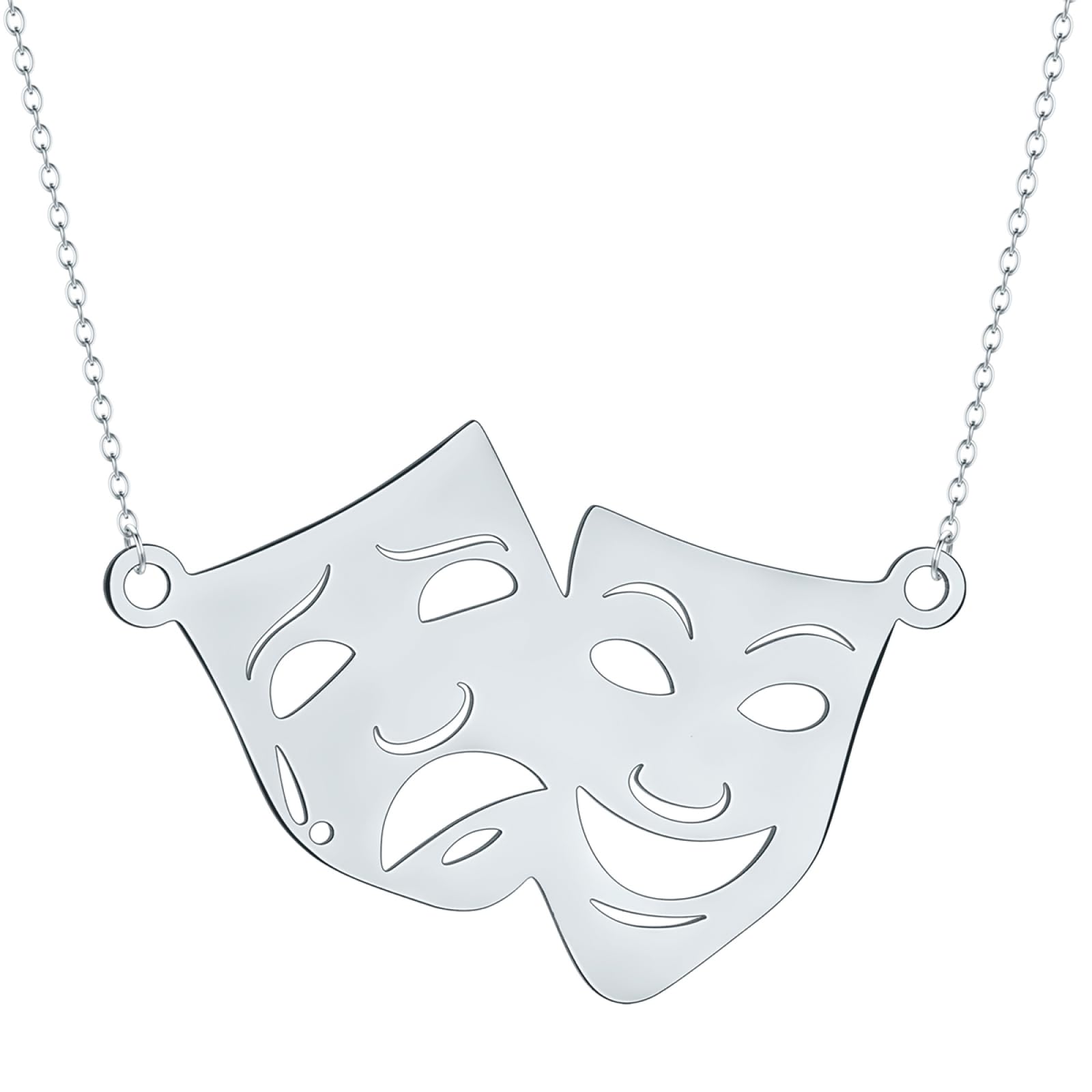 Commedia e Tragedia Maschera Neckalce per Le Donne Unisex Choker Teatro Maschere Commedia e Dramma Maschera Gioielli Regali
