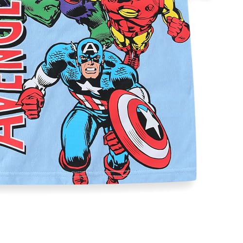 Image of Marvel Avengers Boys Short Sleeve T-Shirt and French Terry Shorts Set for Toddler and Big Kids