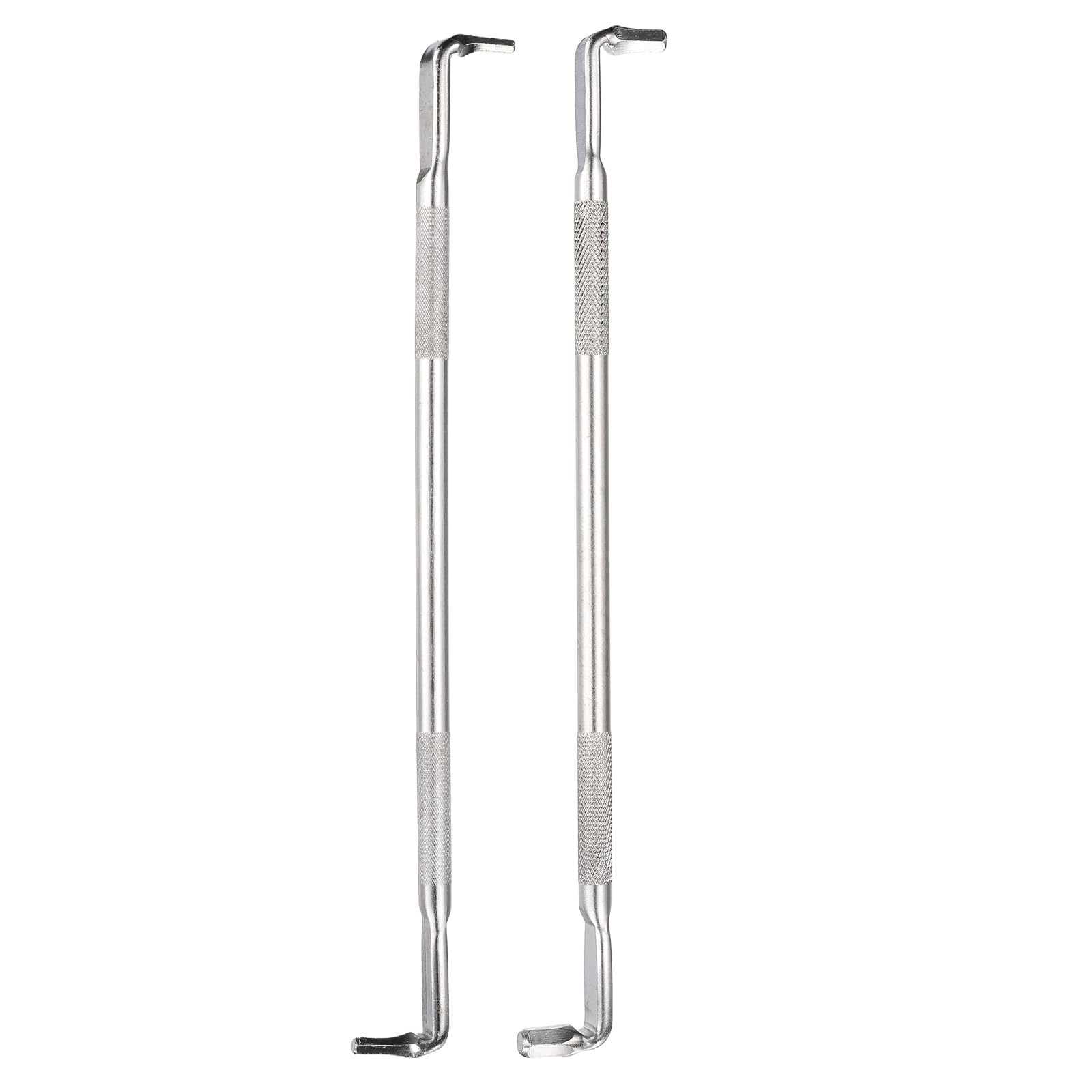sourcing map 2PCS Offset Screwdriver Set H2.5/H3 H4/H5 Right Angle 90 Degree Screw Driver Double Ended Z-Type 200mm Length Hand Tool for Repair, Silver