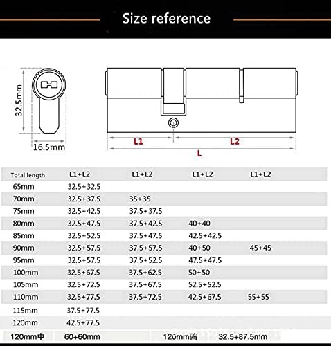 ドアロック、バレルロック、ロックシリンダー、純銅ABロックコア95mmシリンダーABキー盗難防止エントランス真鍮ドアロック単列大理石