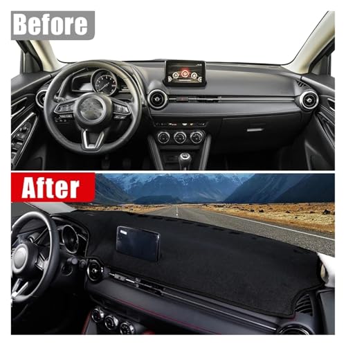 Alfombrilla para Mazda 2 DJ DL RHD 2015-2023 con borde rojo 3